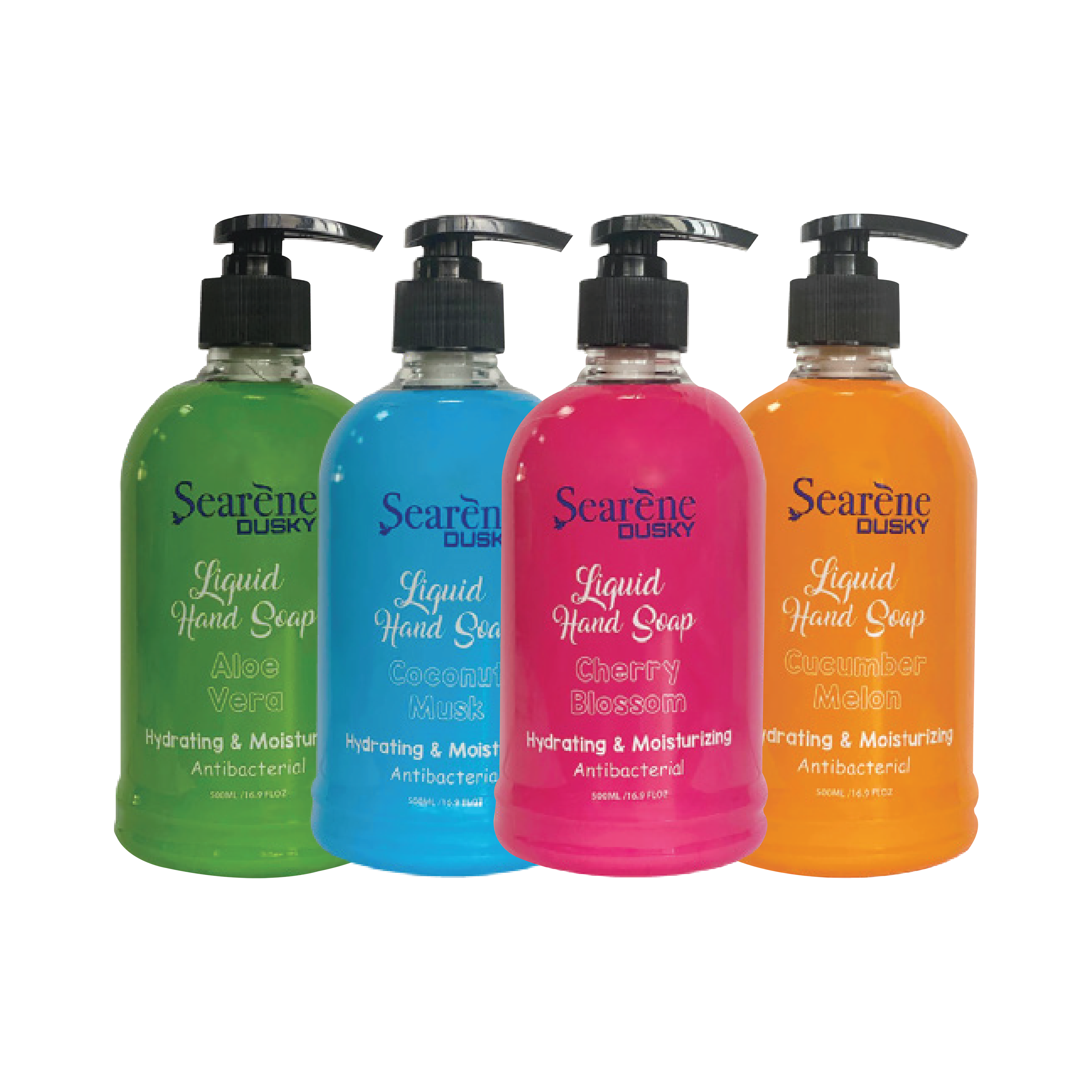 hand soap (aloe vera, Coconut Musk, Cherry Blossom and Cucumber Melon